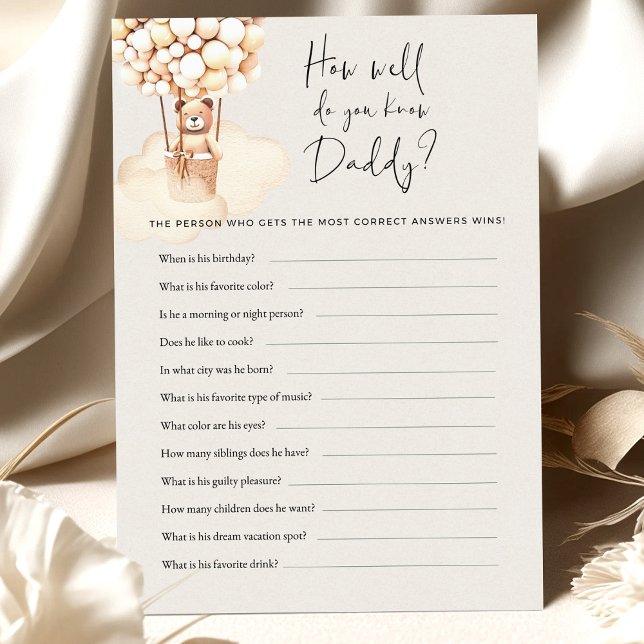 Beer Baby shower Game Hoe goed ken je papa? (Creator heeft geüpload)