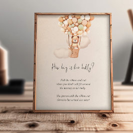 Beer Baby shower Game - Hoe groot is haar Belly?