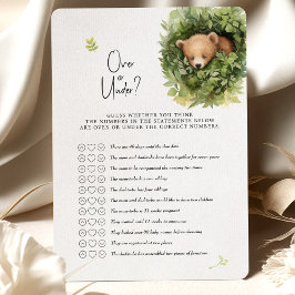 Beer Baby shower Game Over of Onder? Kaart