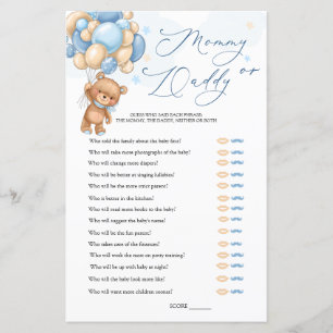 Beer Baby shower Game raadt wie mama of papa is