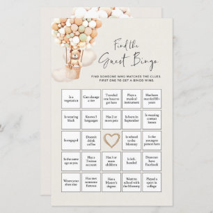 Beer Baby shower Game - vind het Gast Bingo