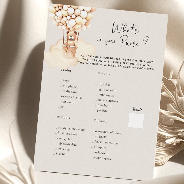 Beer Baby shower game wat er in je tas zit (Creator heeft geüpload)