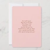 Beer Baby shower Girl Invitation Kaart (Achterkant)