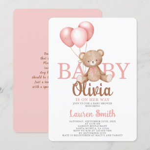Beer Baby shower Girl Invitation Kaart