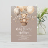 Beer Baby shower Glitter Bohemian Rustic Kaart (Staand voorkant)