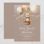 Beer Baby shower Glitter Bohemian Rustic Kaart (Voorkant / Achterkant)