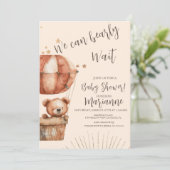 Beer Baby shower Glitter Stars Rustiek Kaart (Staand voorkant)