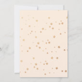 Beer Baby shower Glitter Stars Rustiek Kaart (Achterkant)