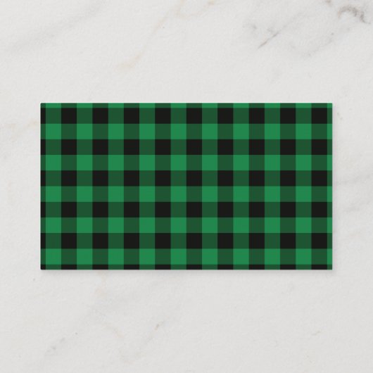 Beer Baby shower Green Plaid Luier Raffle Informatiekaartje (Achterkant)