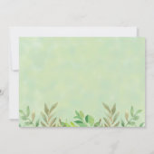 Beer Baby shower Greenery Botanische Waterverf Kaart (Achterkant)