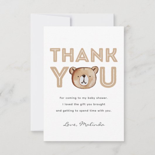 Beer Baby shower Hartelijk dank | BABY BEER Bedankkaart (Voorkant)