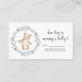 Beer baby shower hoe groot is mama's buik informatiekaartje (Voorkant)