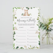 Beer Baby shower Hoe oud waren ze spel Kaart (Staand voorkant)