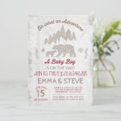 Beer Baby shower Invitation Boy Adventure Shower Kaart (Staand voorkant)