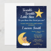 Beer Baby shower Invitation Twinkle Little Star Kaart (Voorkant / Achterkant)