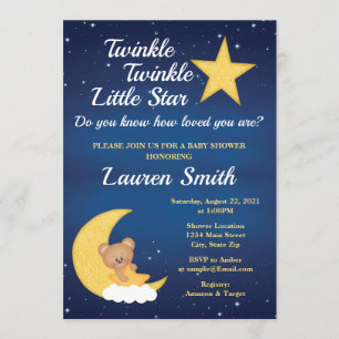 Beer Baby shower Invitation Twinkle Little Star Kaart