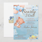 Beer Baby Shower Jongen Kaart (Voorkant / Achterkant)
