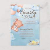 Beer Baby shower Jongen Luier Raffle Informatiekaartje (Voorkant)