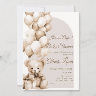 Beer Baby Shower Jongens uitnodiging