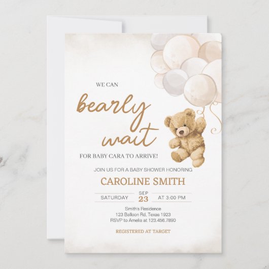 Beer Baby shower Kaart (Voorkant)