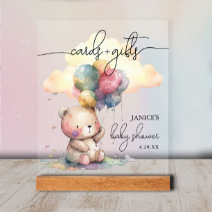 Beer Baby shower Kaarten + Cadeaus Acryl Bord