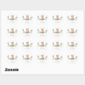 Beer Baby shower Klassieke ronde sticker (Vel)