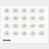 Beer Baby shower Klassieke ronde sticker (Vel)