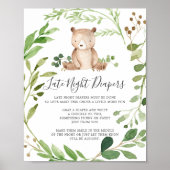 Beer Baby shower Late Night Luiers Teken Poster (Voorkant)