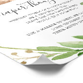 Beer Baby shower Luier Gedachten Sign Poster (Hoek)