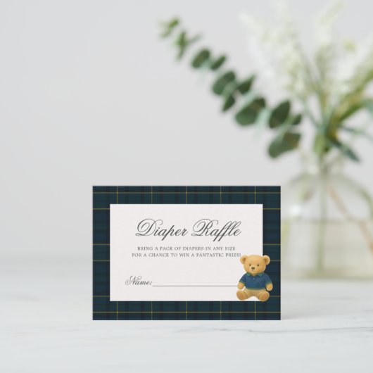 Beer Baby shower luierkrabbel Informatiekaartje (Staand voorkant)