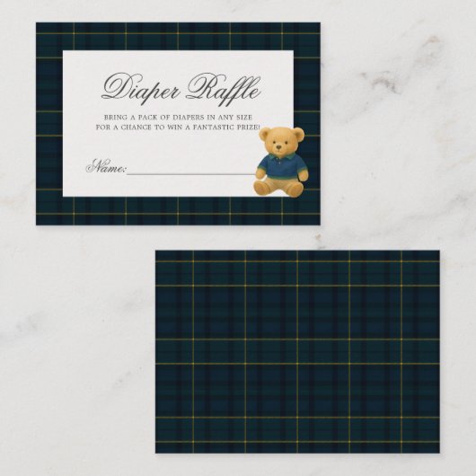 Beer Baby shower luierkrabbel Informatiekaartje (Voorkant / Achterkant)