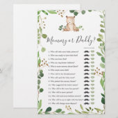 Beer Baby shower Mama of Daddy Game (Voorkant / Achterkant)