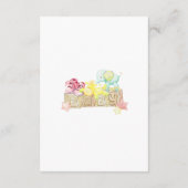 Beer Baby shower Meisje Boeken voor Baby Informatiekaartje (Achterkant)