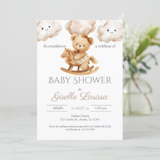 Beer Baby shower Meisje Spaans Uitnodiging