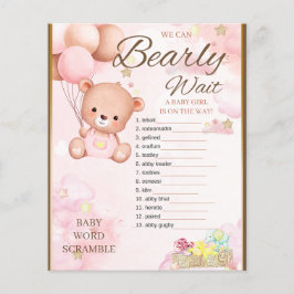 Beer Baby Shower Meisje Spel
