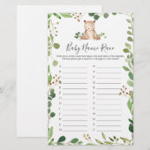 Beer Baby shower naam race spel (Voorkant / Achterkant)