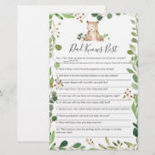 Beer Baby shower Papa weet het beste spel (Voorkant / Achterkant)