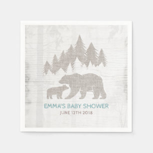 Beer Baby shower Papier Napkin Boy Adventure-Showe Servet