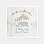 Beer Baby shower Papier Napkin Boy Adventure-Showe Servet (Voorkant)