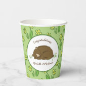 Beer Baby shower Papieren Bekers (Achterkant)