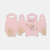 Beer Baby shower Princess Sparkly Pink Gold Bedankdoosjes (Uitgevouwen)