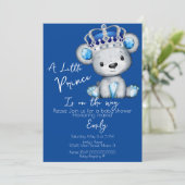 Beer Baby shower Prins Boy Party Kaart (Staand voorkant)