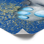 Beer Baby shower Prins Sparkly Blue Boys Poster (Hoek)