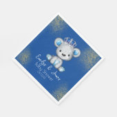 Beer Baby shower Prins Sparkly Blue Boys Servet (Hoek)