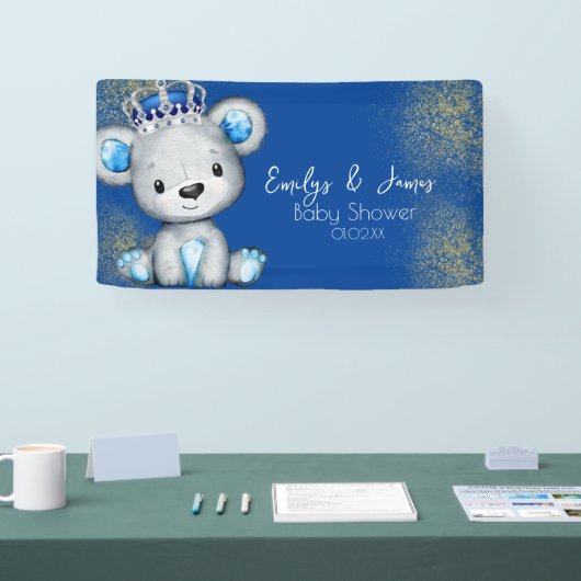 Beer Baby shower Prins Sparkly Blue Boys Spandoek (Beurs)
