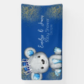 Beer Baby shower Prins Sparkly Blue Boys Spandoek (Verticaal)