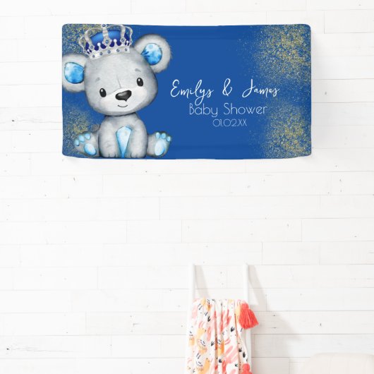 Beer Baby shower Prins Sparkly Blue Boys Spandoek (Insitu)