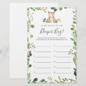 Beer Baby shower Raad eens wat er in de luiertas z (Voorkant / Achterkant)