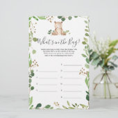 Beer Baby shower Raad eens wat er in de tas spel (Staand voorkant)