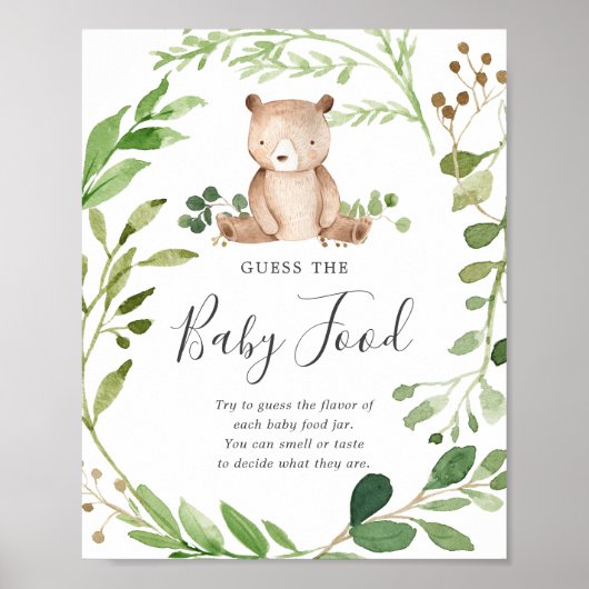 Beer Baby shower raden de Baby voedsel Poster (Voorkant)